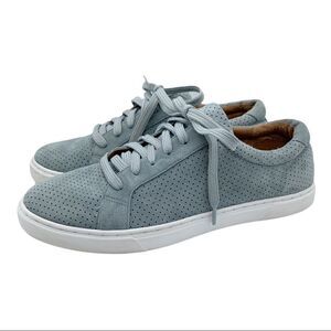 CASLON Gray Perforated Leather Sneakers Laced